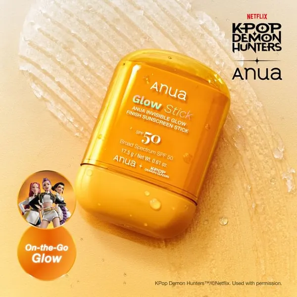 Anua Kpop Demon Hunters Invisible Glow Finish Sunscreen Stick