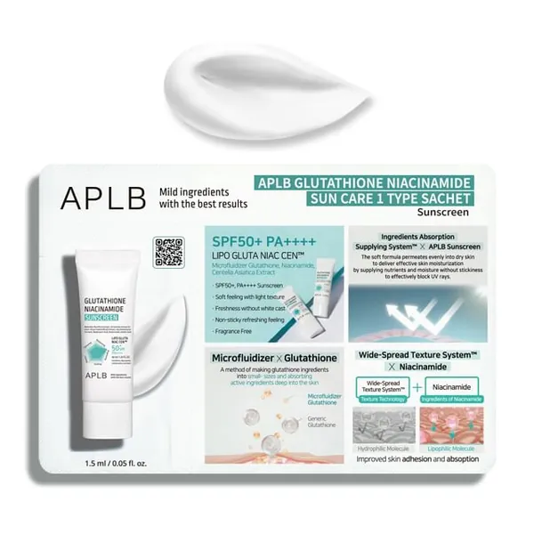 APLB Glutathione Niacinamide Sun Care 1 Type Sachet