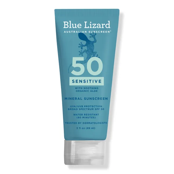 BLUE LIZARD AUSTRALIAN SUNSCREEN Sensitive Mineral Sunscreen Lotion SPF 50+
