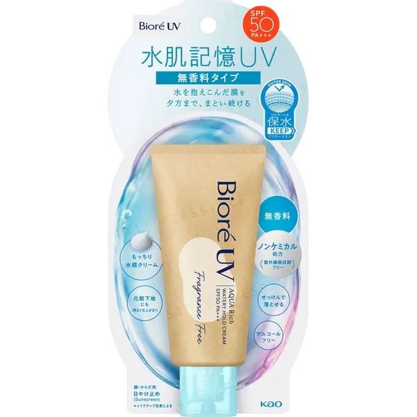 Kao Biore UV Aqua Rich Watery Hold Cream Fragrance Free SPF 50 PA+++