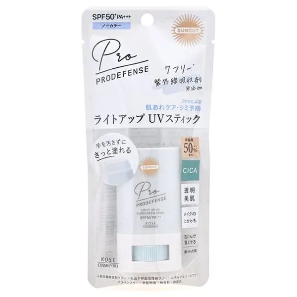 Kose Suncut Prodefense Light Up UV Sunscreen Stick SPF 50+ PA+++