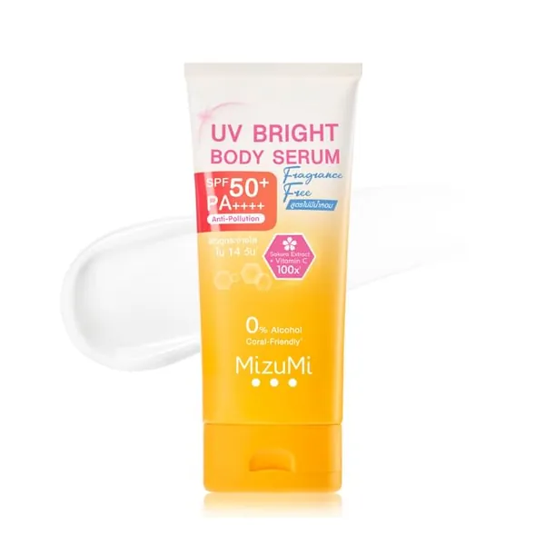 MizuMi UV Bright Body Serum Fragrance Free Sunscreen SPF 50+ PA++++