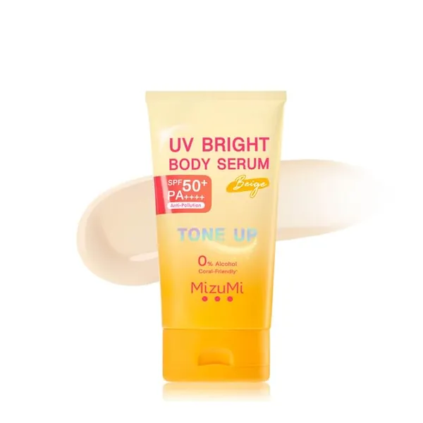 MizuMi UV Bright Body Serum Tone Up Sunscreen Beige SPF 50+ PA++++