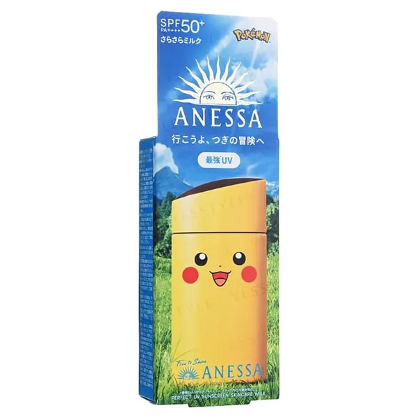 Shiseido Pokemon Pikachu Anessa Perfect UV Sunscreen Skincare Milk SPF 50+ PA++++