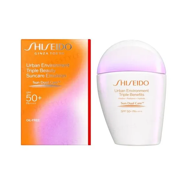 Shiseido Suncare Urban Environment Triple Beauty Suncare Emulsion Oil-Free SPF 50+ PA++++