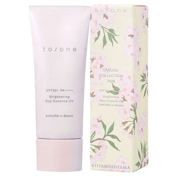 to/one Sakura Collection 2026 Brightening Day Essence UV SPF 50+ PA++++