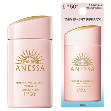 ANESSA Perfect UV Mild Milk NA / SPF50+ / PA++++ / 60mL / Light & Dry / Fragrance-Free