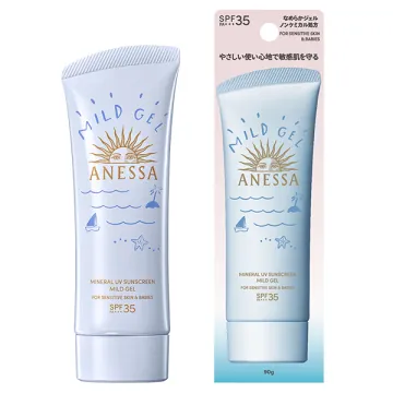 ANESSA Mineral UV Mild Gel / SPF35 / PA+++ / 90g / Fresh & Dewy / Fragrance-Free