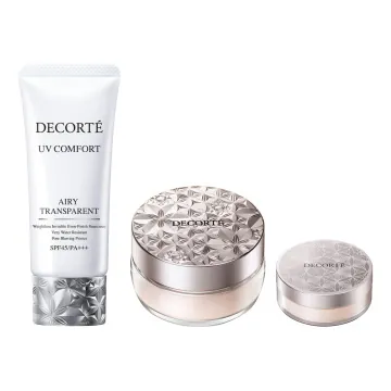 COSME DECORTE UV Comfort Airy Transparent + Loose Powder Kit / SPF45 / PA+++ / 30mL, 20g, 1.5g